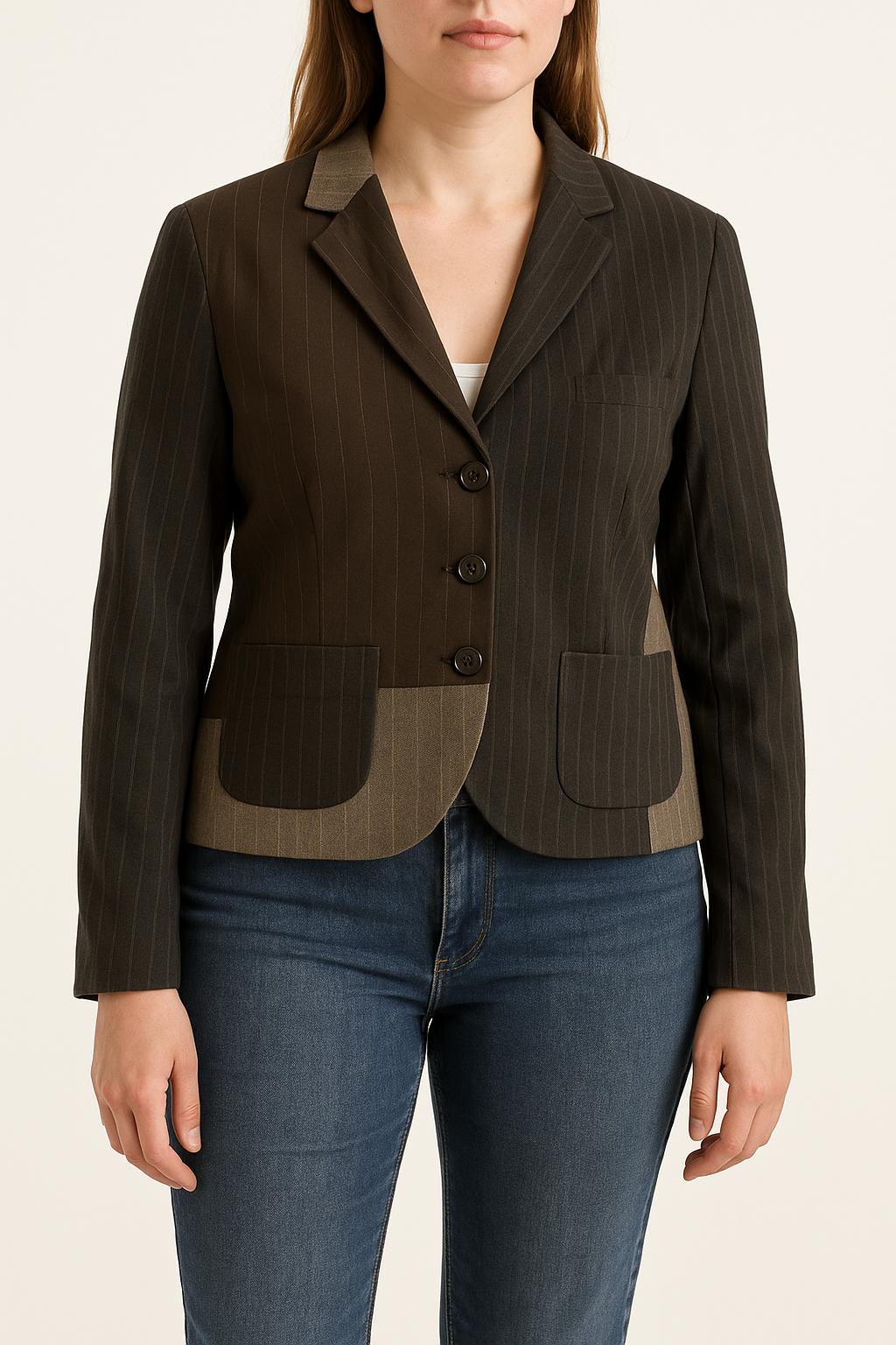 Blazer Gris et Marron - Taille XL/42 de la marque IKKS | PARAD63273 - Vendu par Paradigme - Image 1