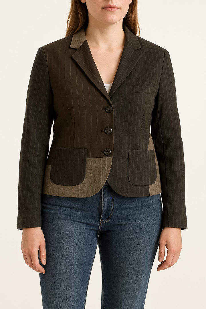 Blazer Gris et Marron - Taille XL/42 de la marque IKKS | PARAD63273 - Vendu par Paradigme - Image 1