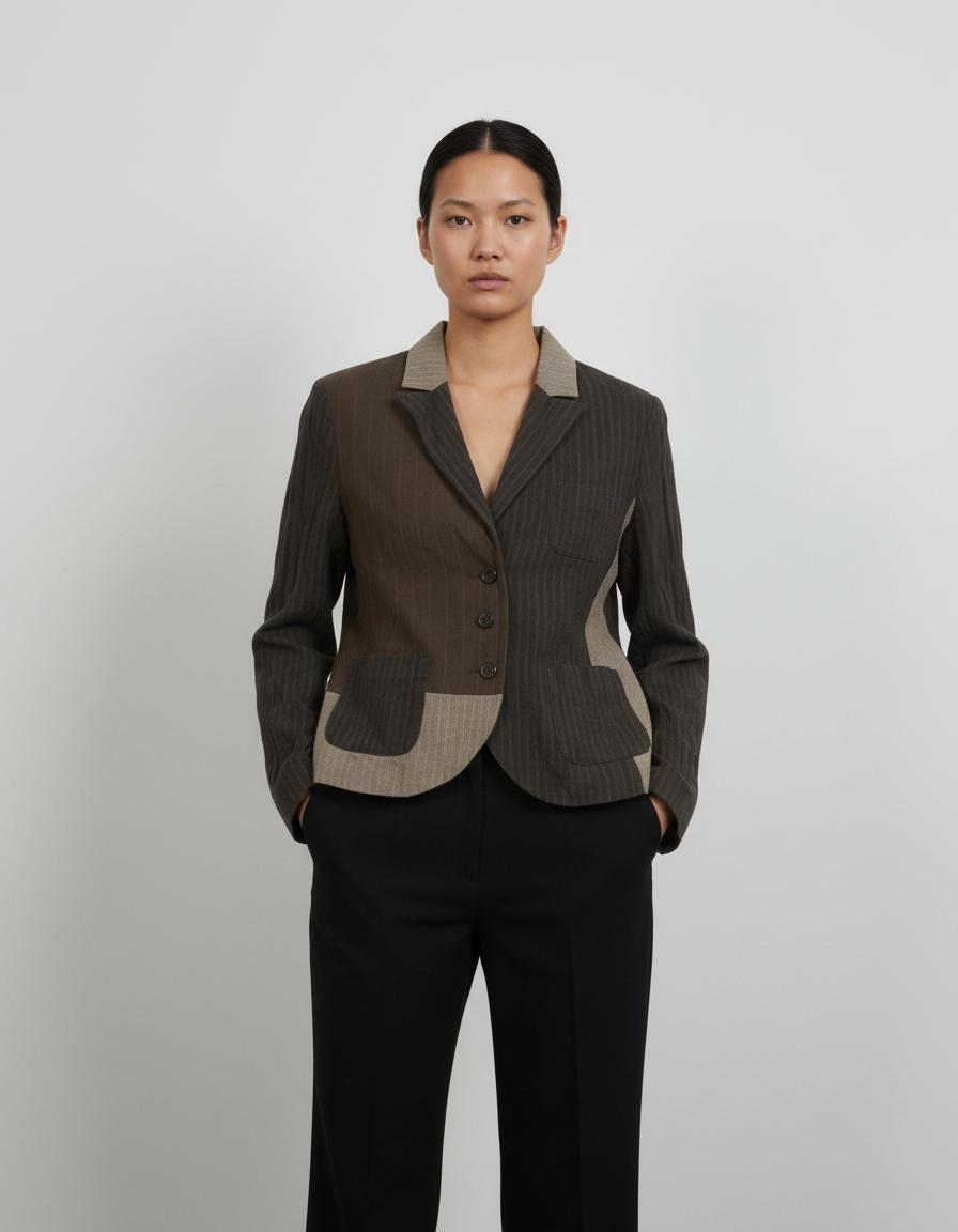 Blazer Gris et Marron - Taille XL/42