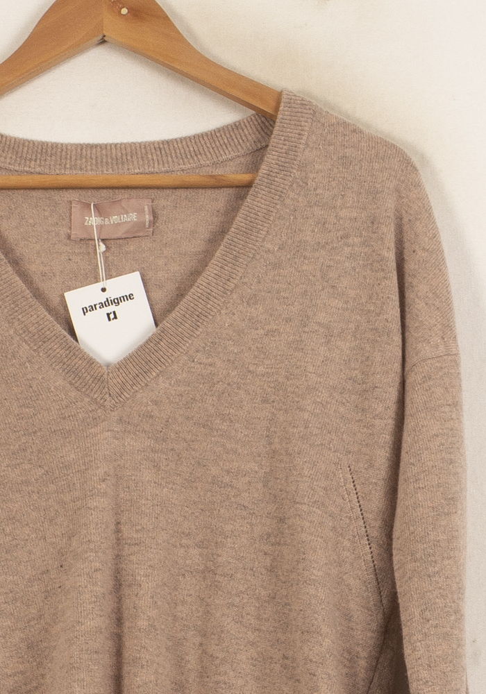 Pull Beige - Taille M/38 de la marque Zadig&Voltaire | PARAD63279 - Vendu par Paradigme - Image 3