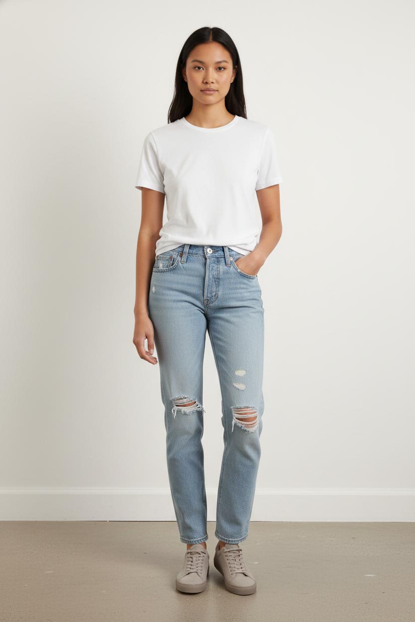 Jean Délavé Bleu - Taille XXS/32