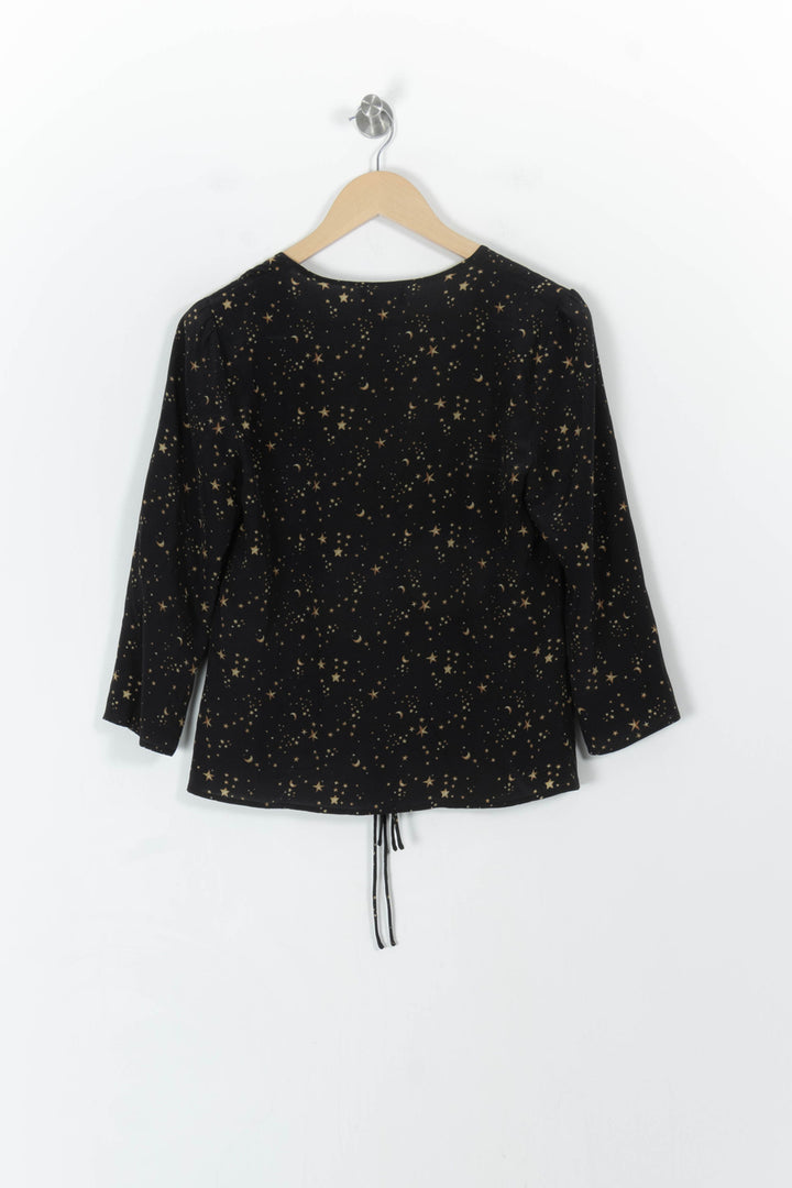 Blouse Noire et Dorée - Taille S/36 de la marque Sézane | PARAD63346 - Vendu par Paradigme - Image 4