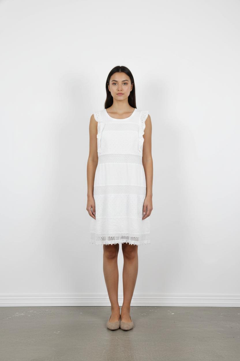 Robe Brodée Blanche - Taille XL/42