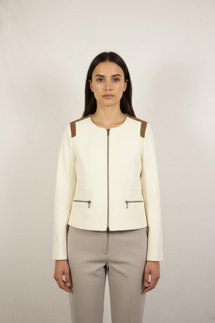 Veste Blanche et Marron - Taille XL/42
