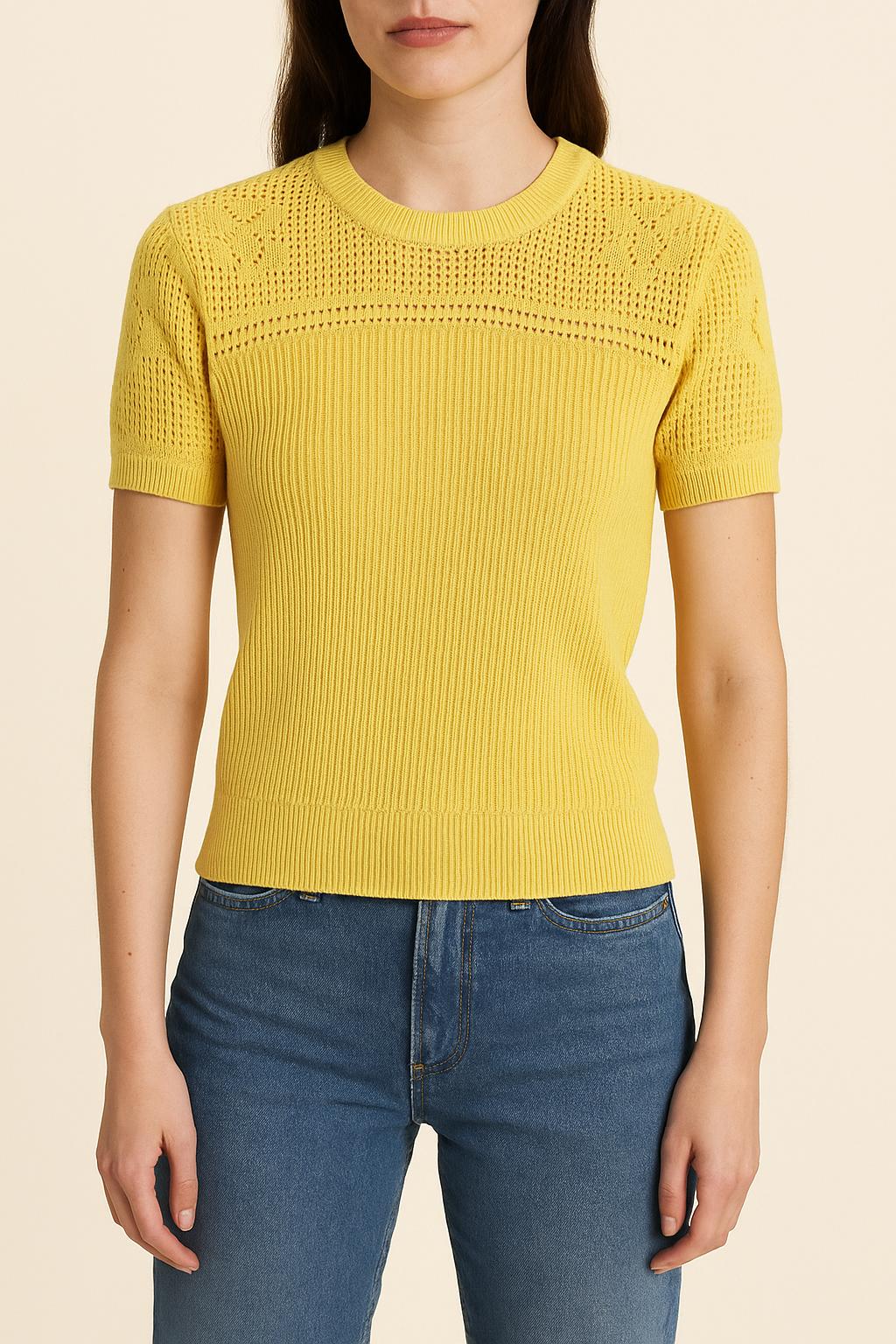 Pull Jaune - Taille XS/34 de la marque Petite Mendigote | PARAD63440 - Vendu par Paradigme - Image 1
