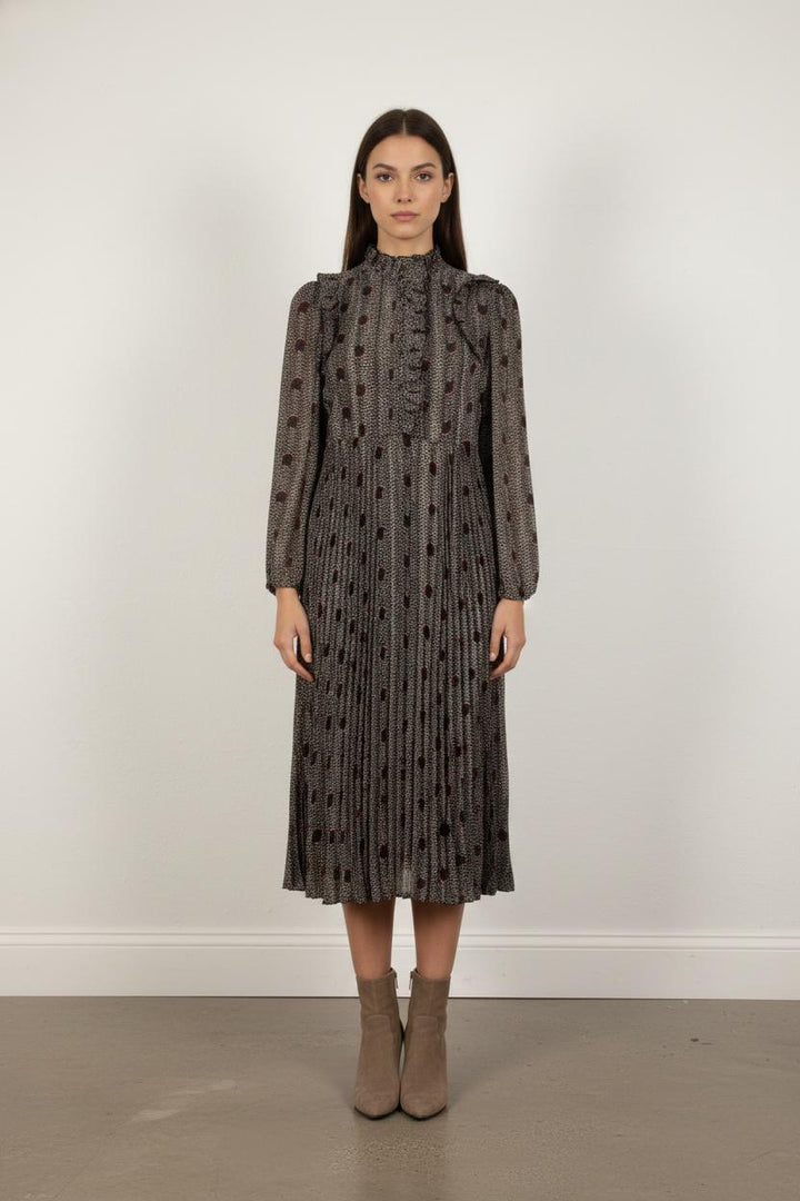 Robe Longue Grise et Noire - Taille XS/34