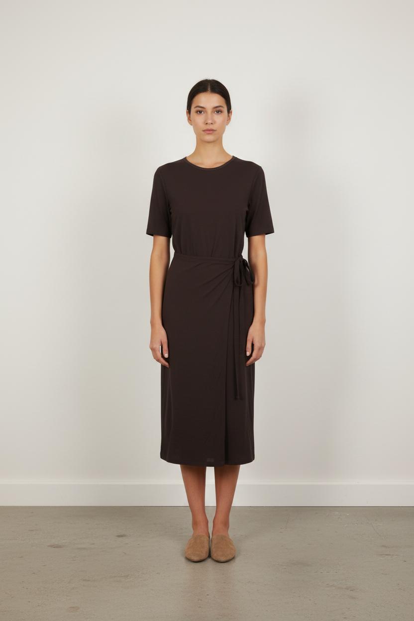 Robe Ceinturée Marron - Taille XS/34