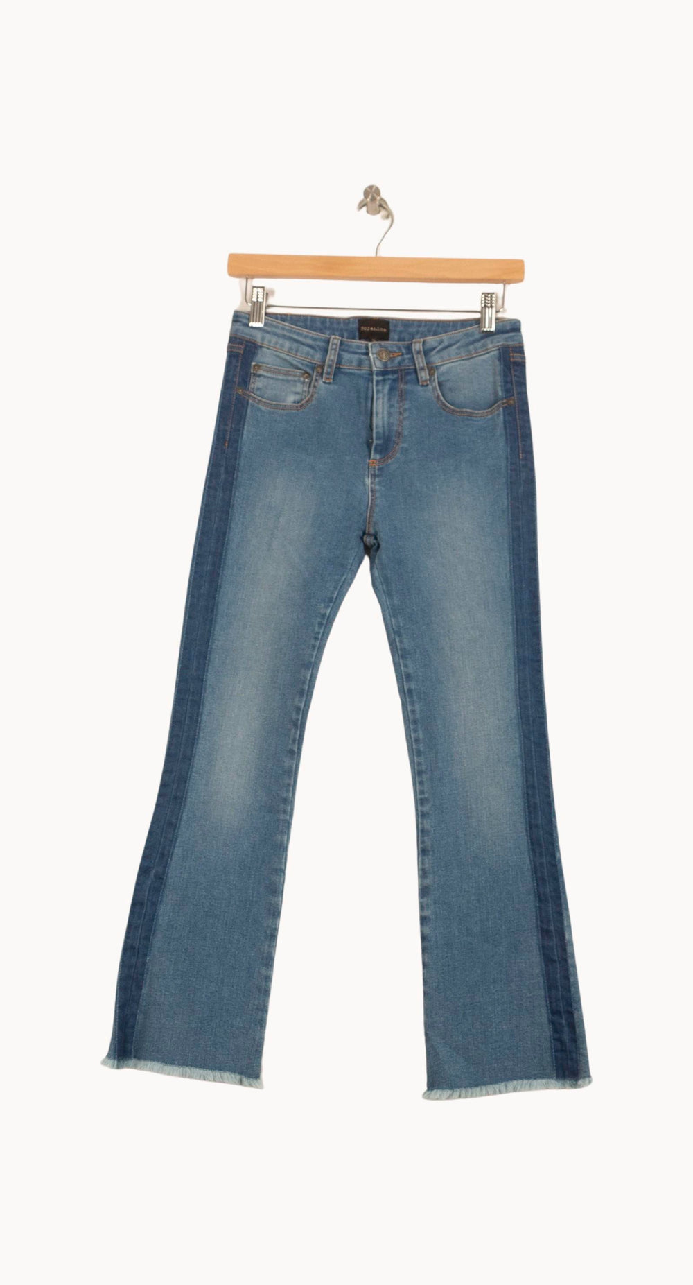 Jean Évasé Bleu et Bleu Foncé - Taille S/36 de la marque Bérénice | PARAD63469 - Vendu par Paradigme - Image 2
