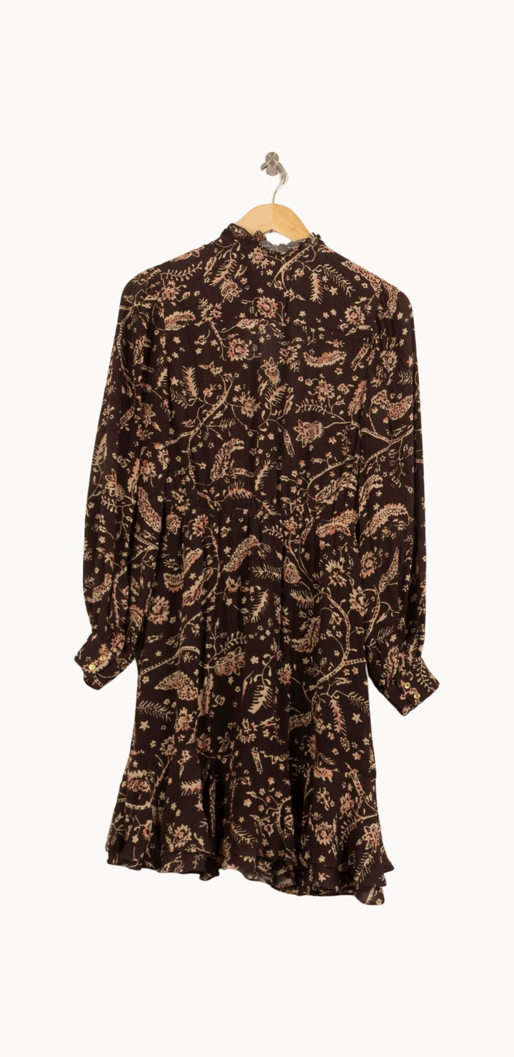 Robe Courte Marron et Beige - Taille S/36 de la marque Bérénice | PARAD63471 - Vendu par Paradigme - Image 4