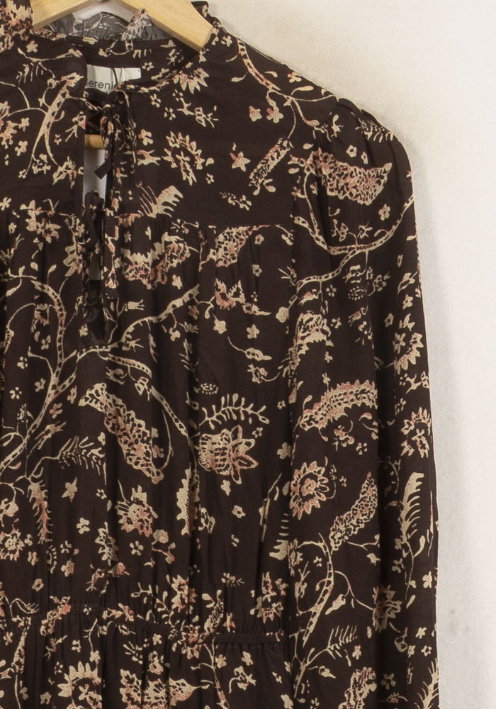 Robe Courte Marron et Beige - Taille S/36 de la marque Bérénice | PARAD63471 - Vendu par Paradigme - Image 3