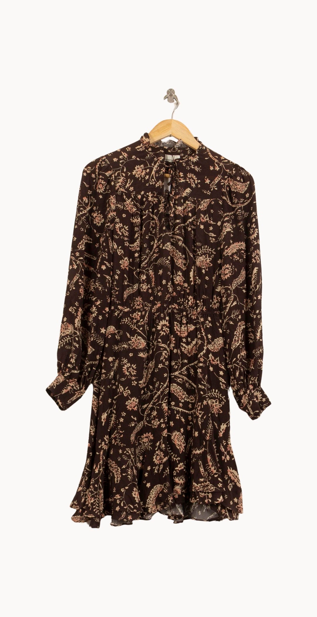 Robe Courte Marron et Beige - Taille S/36 de la marque Bérénice | PARAD63471 - Vendu par Paradigme - Image 2