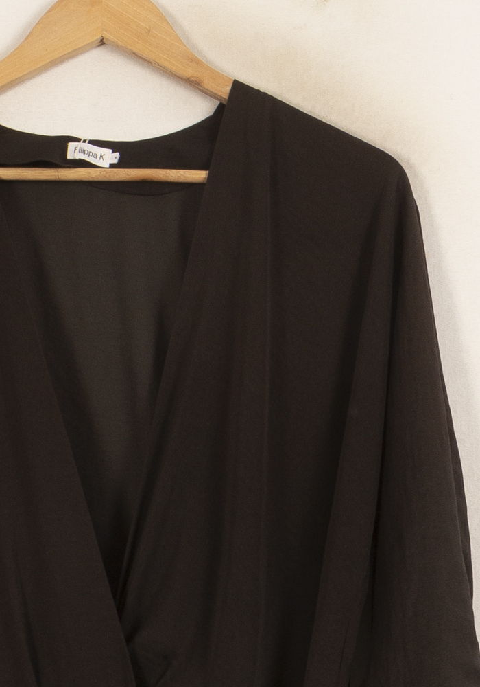 Robe Portefeuille Noire - Taille S/36 de la marque Filippa K | PARAD63478 - Vendu par Paradigme - Image 3