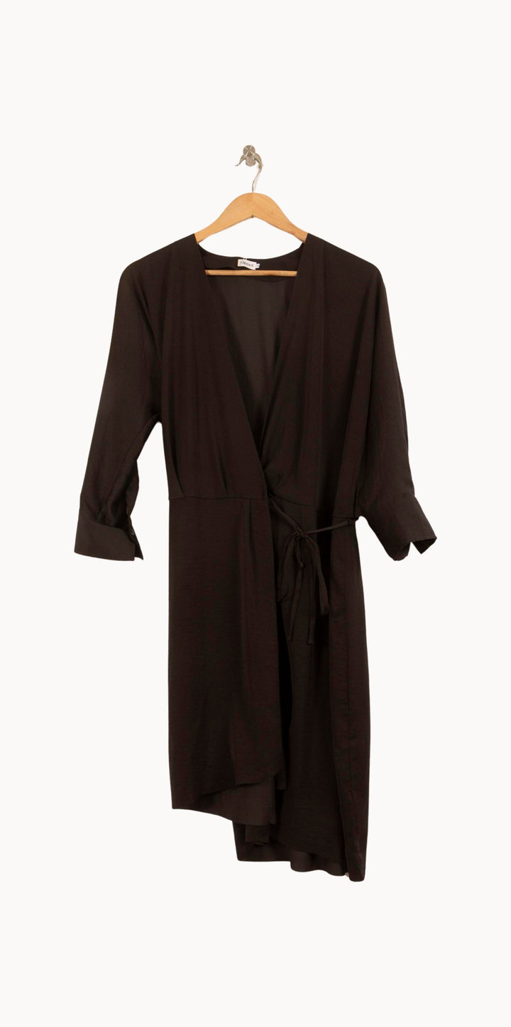 Robe Portefeuille Noire - Taille S/36 de la marque Filippa K | PARAD63478 - Vendu par Paradigme - Image 2