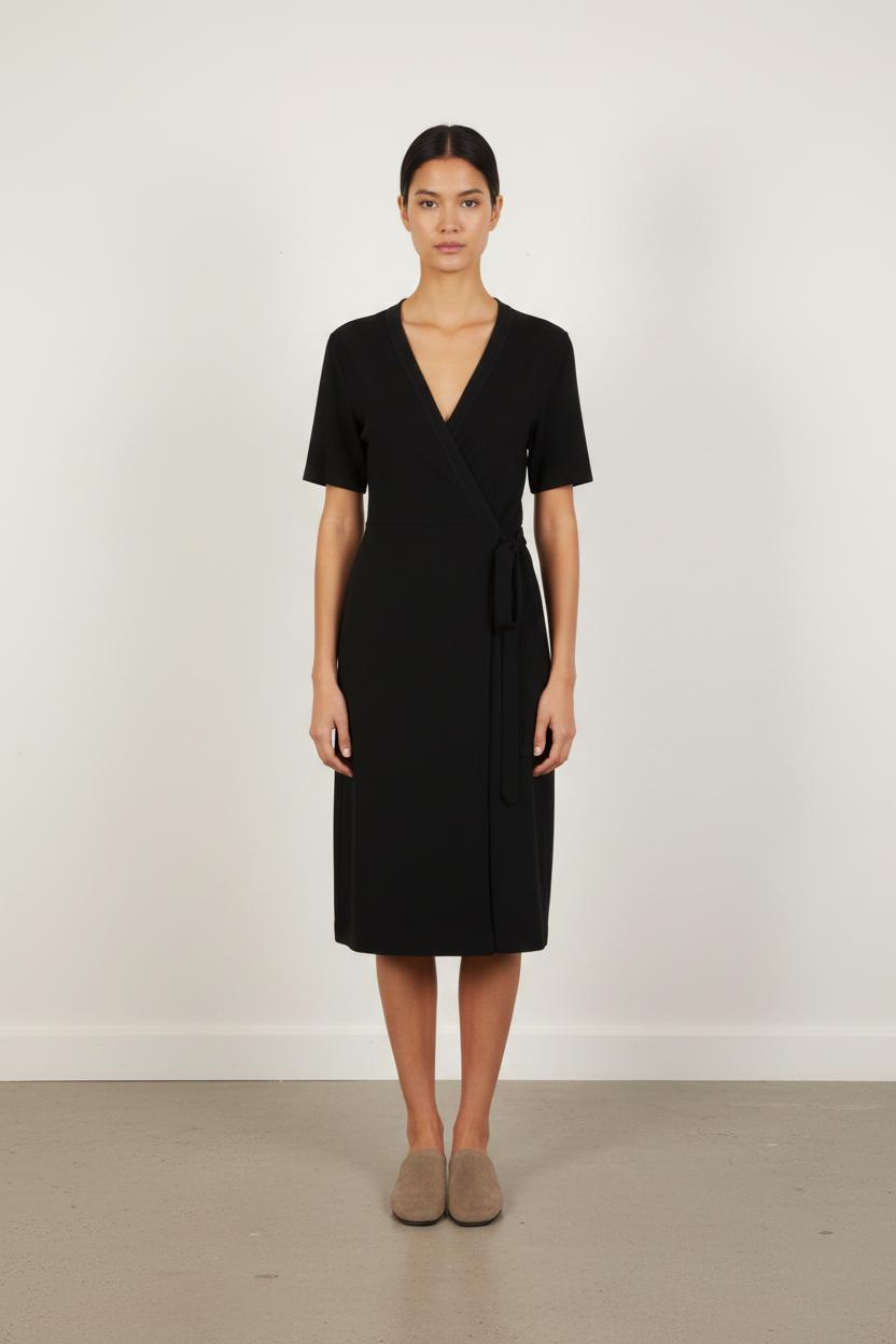 Robe portefeuille noire - Taille XS/34