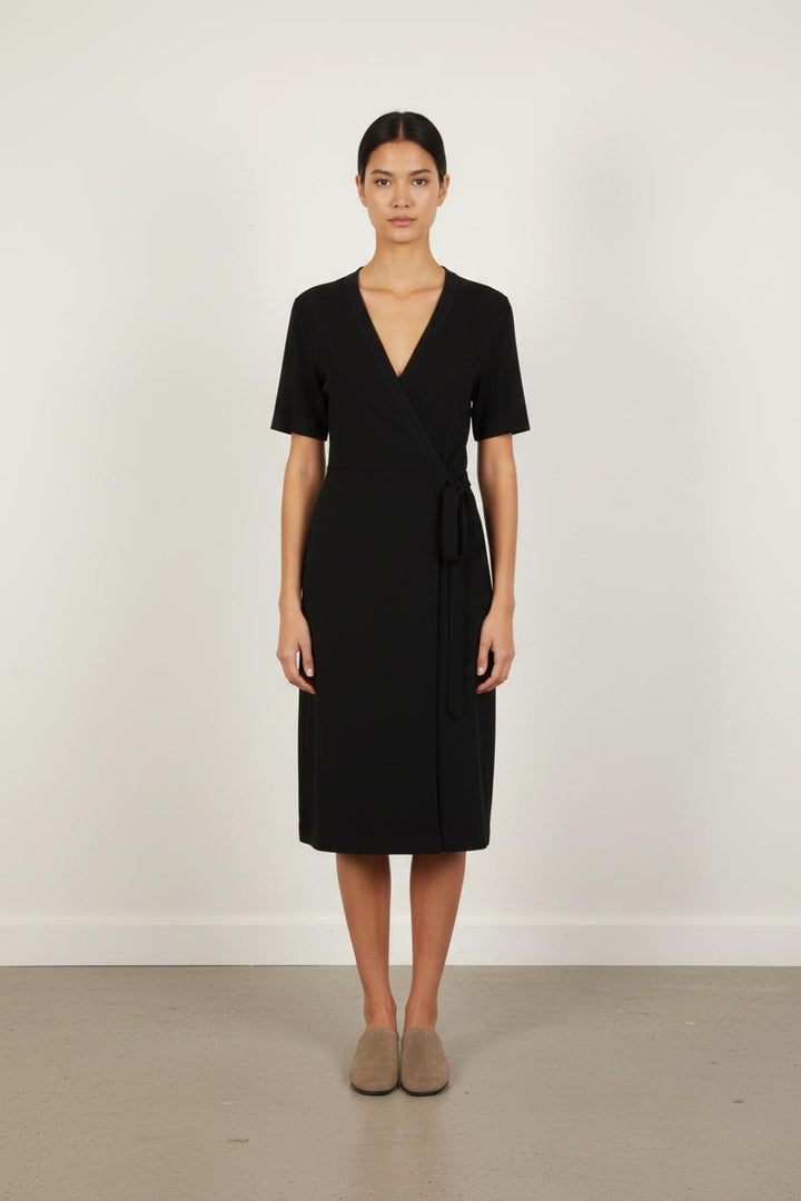 Robe portefeuille noire - Taille XS/34