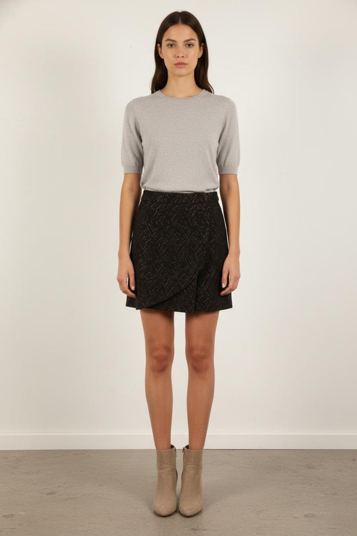 Jupe Portefeuille Noire - Taille S/36