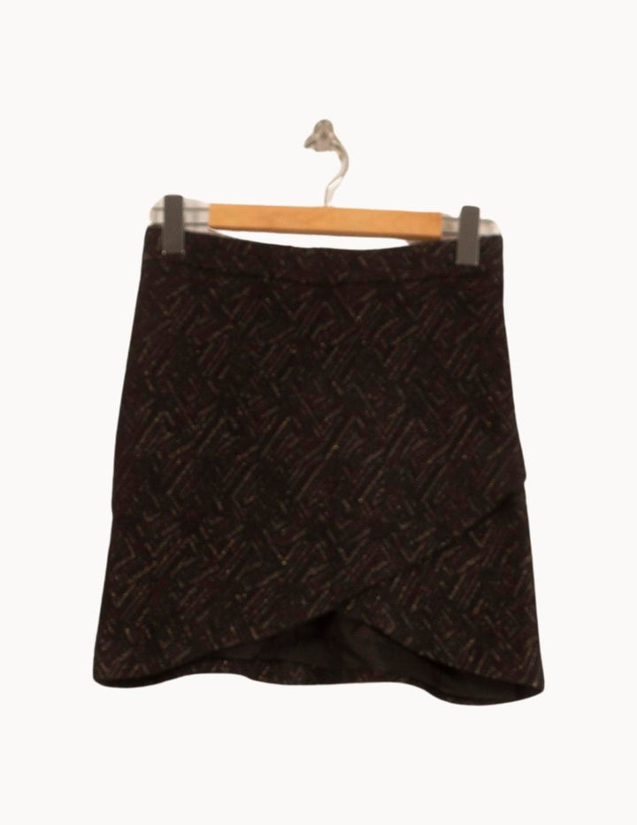 Jupe Portefeuille Noire - Taille S/36 de la marque Bérénice | PARAD63496 - Vendu par Paradigme - Image 2