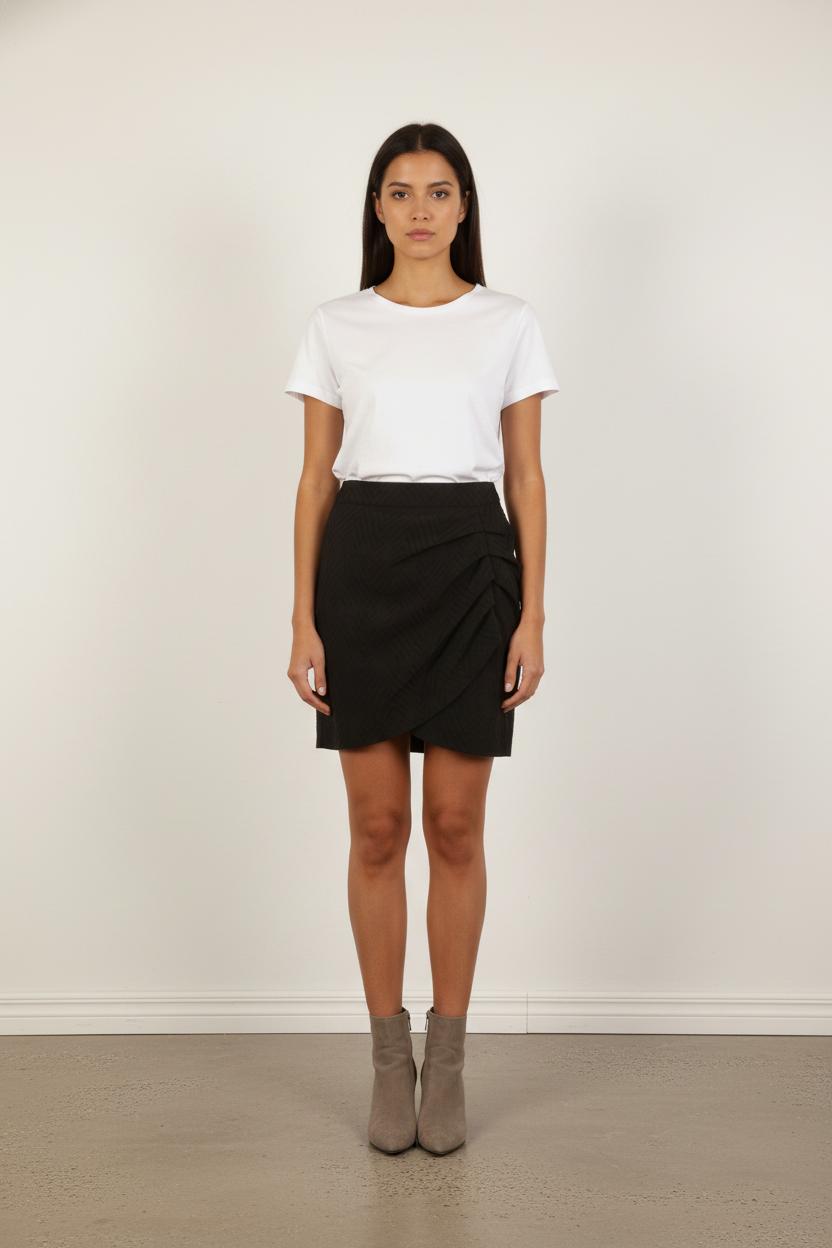 Jupe Drapée Noire - Taille S/36