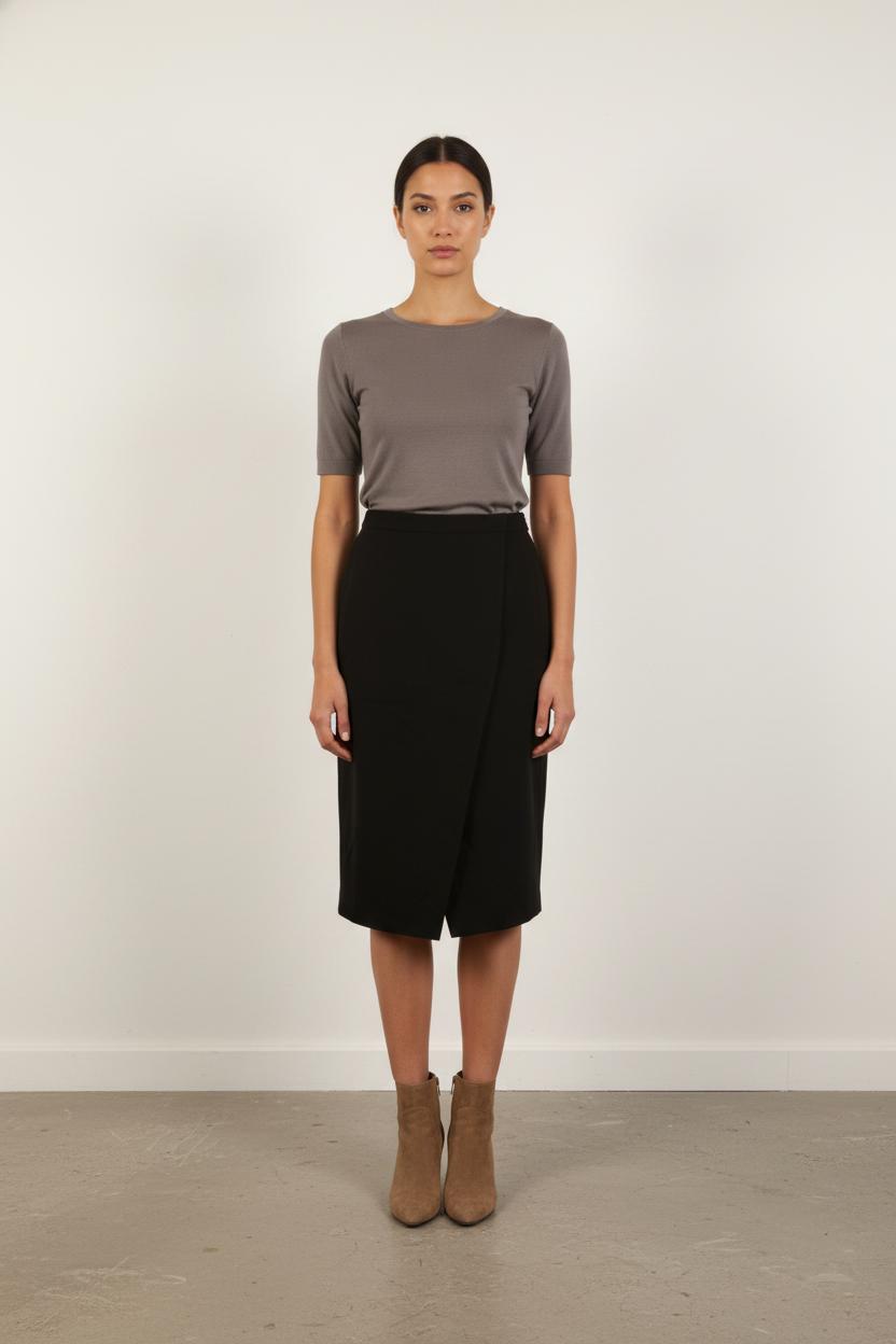 Jupe Portefeuille Noire - Taille S/36