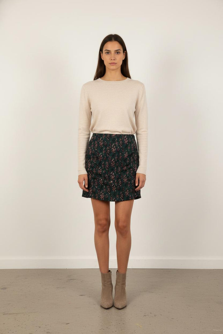 Jupe Courte Verte et Rose - Taille S/36