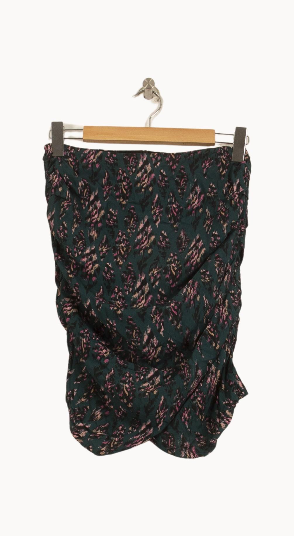 Jupe Courte Verte et Rose - Taille S/36 de la marque Bérénice | PARAD63504 - Vendu par Paradigme - Image 2
