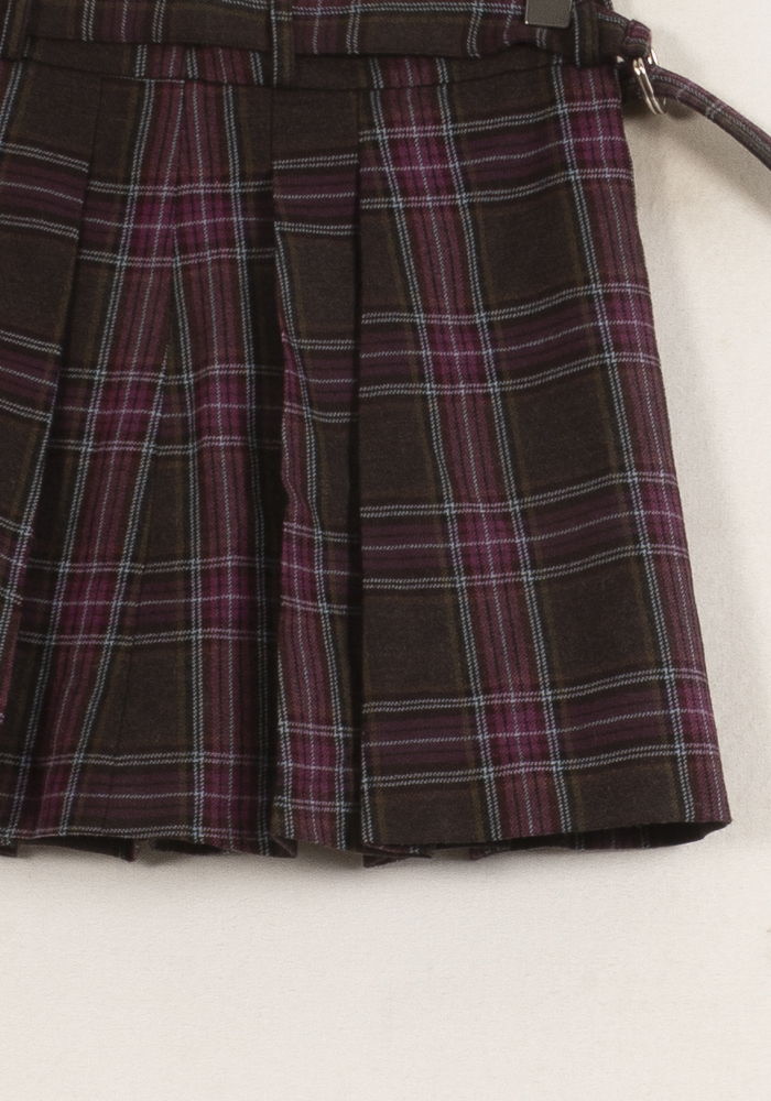 Jupe Plissée Marron et Violette - Taille S/36 de la marque Bérénice | PARAD63505 - Vendu par Paradigme - Image 3