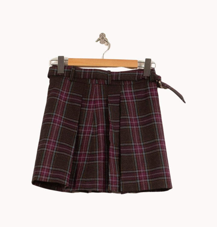 Jupe Plissée Marron et Violette - Taille S/36 de la marque Bérénice | PARAD63505 - Vendu par Paradigme - Image 2