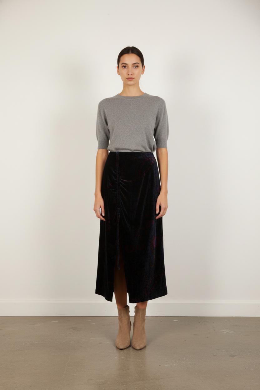 Jupe Longue Noire et Rouge - Taille S/36
