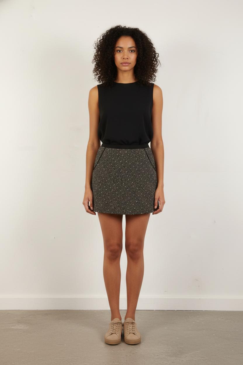 Jupe Courte Noire et Blanche - Taille S/36