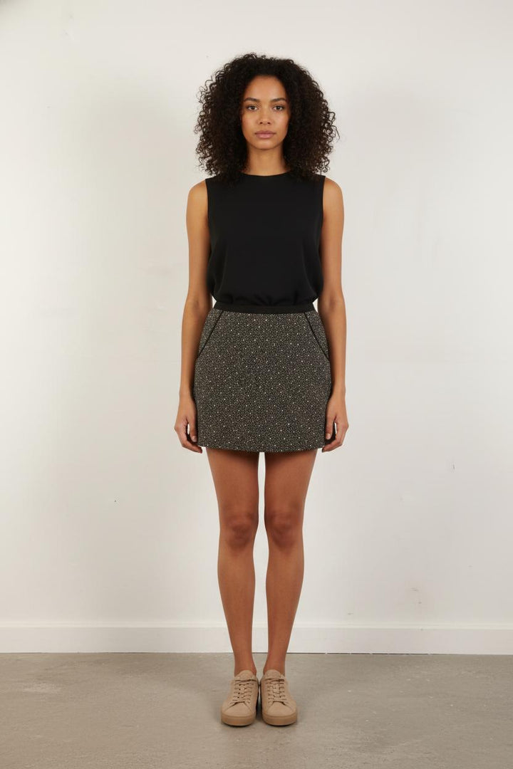 Jupe Courte Noire et Blanche - Taille S/36