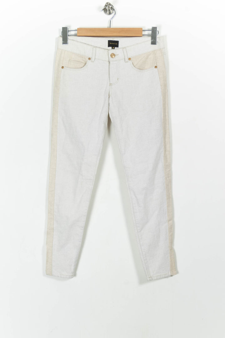 Jean Beige et Blanc - Taille S/36 de la marque Bérénice | PARAD63522 - Vendu par Paradigme - Image 2