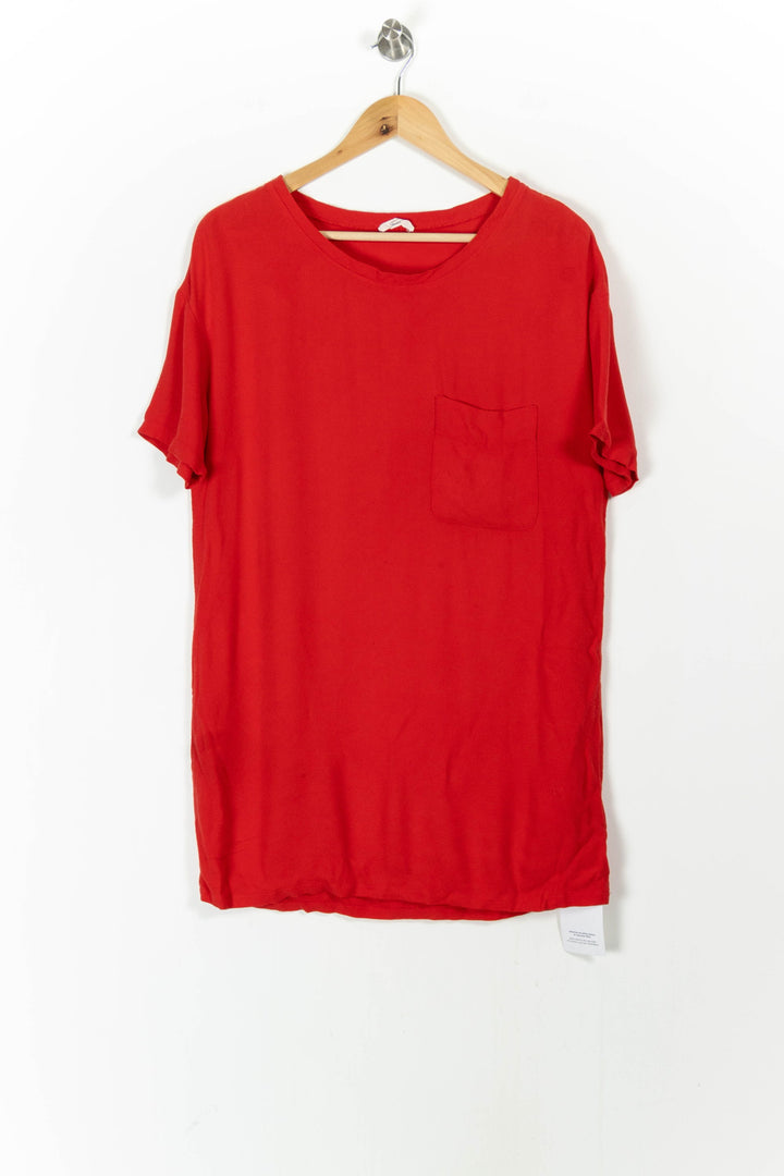 Robe T-shirt Rouge - Taille S/36 de la marque American Vintage | PARAD63602 - Vendu par Paradigme - Image 2