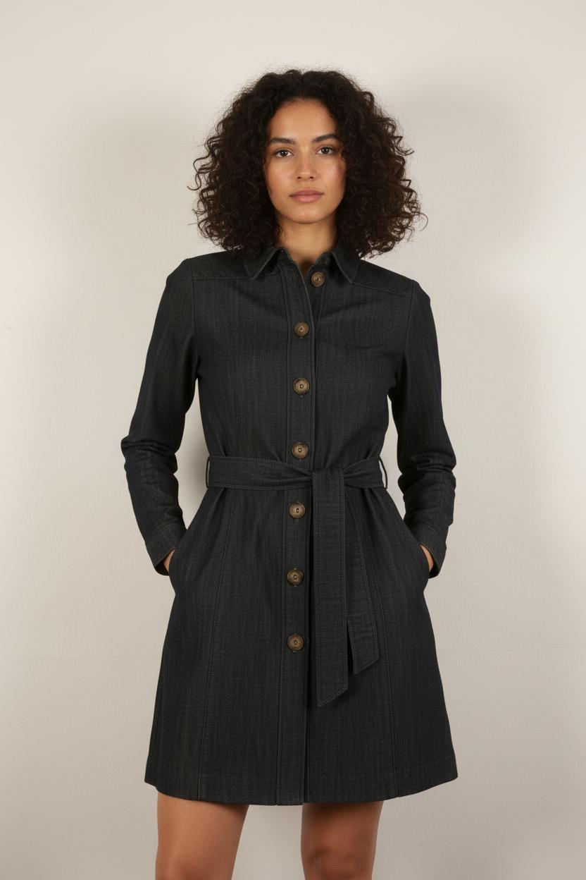 Robe Chemise Bleue - Taille XS/34