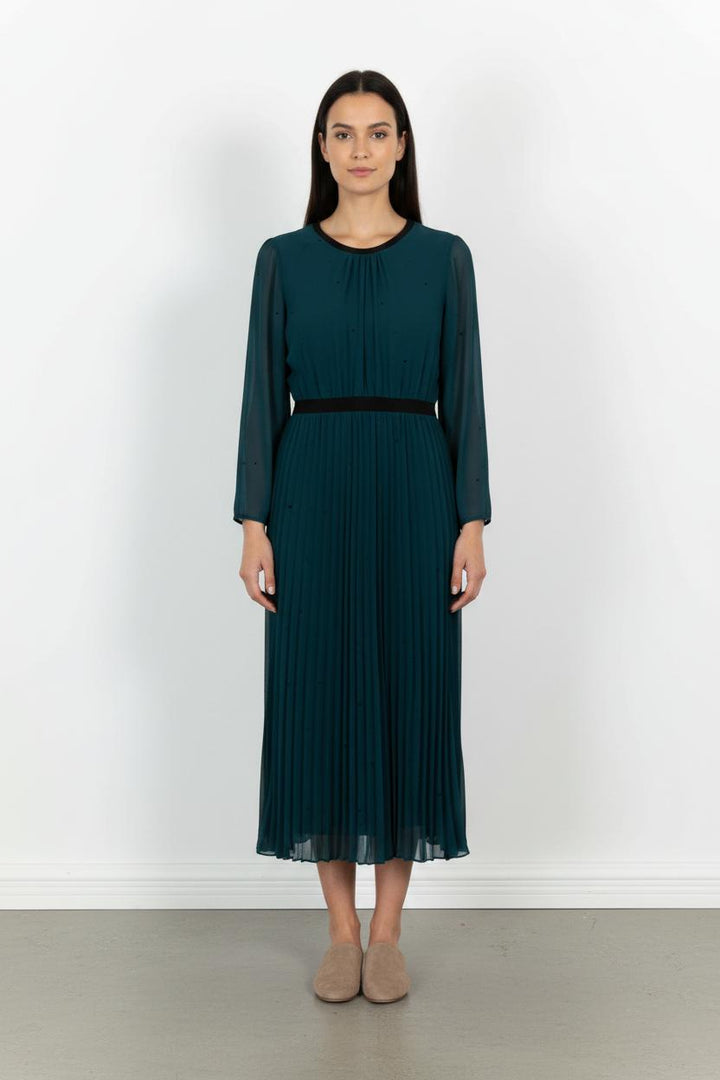 Robe Plissée Verte - Taille XXL/44 de la marque Maison 123 | PARAD63638 - Vendu par Paradigme - Image 1