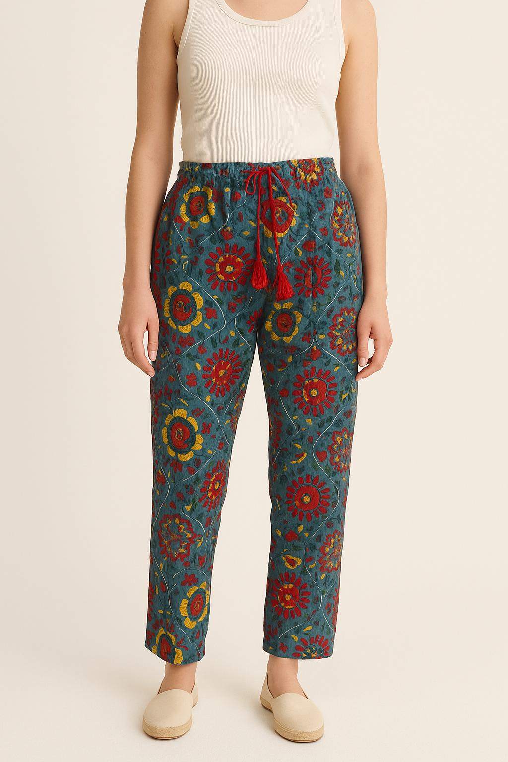 Pantalon Bleu et Rouge - Taille S/36 de la marque Bérénice | PARAD63653 - Vendu par Paradigme - Image 1