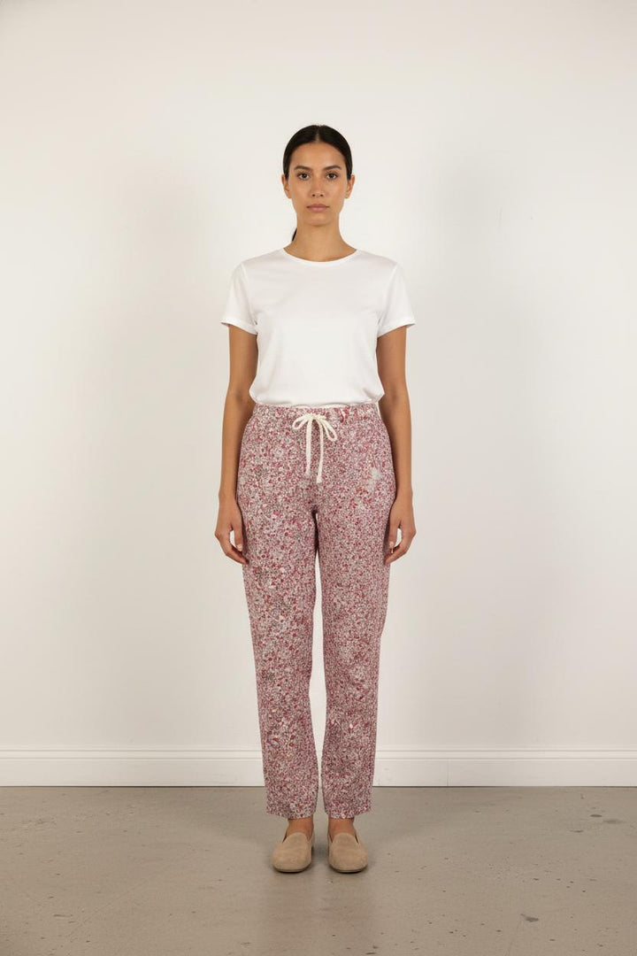 Pantalon Fleuri Rose et Blanc - Taille XXS/32