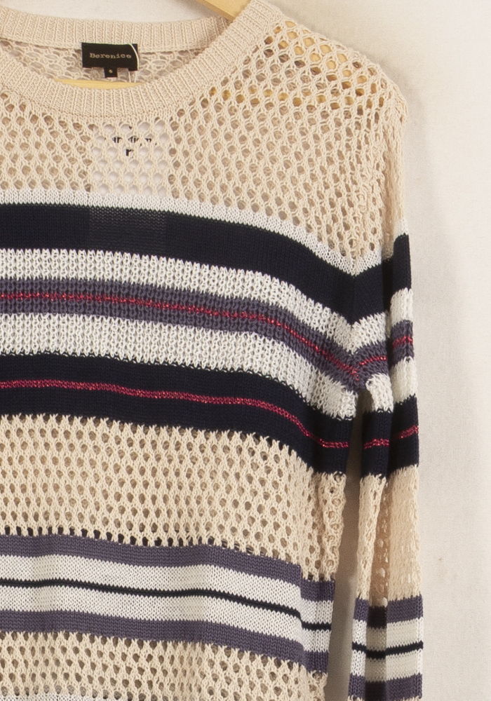 Pull Beige et Bleu - Taille S/36 de la marque Bérénice | PARAD63674 - Vendu par Paradigme - Image 3