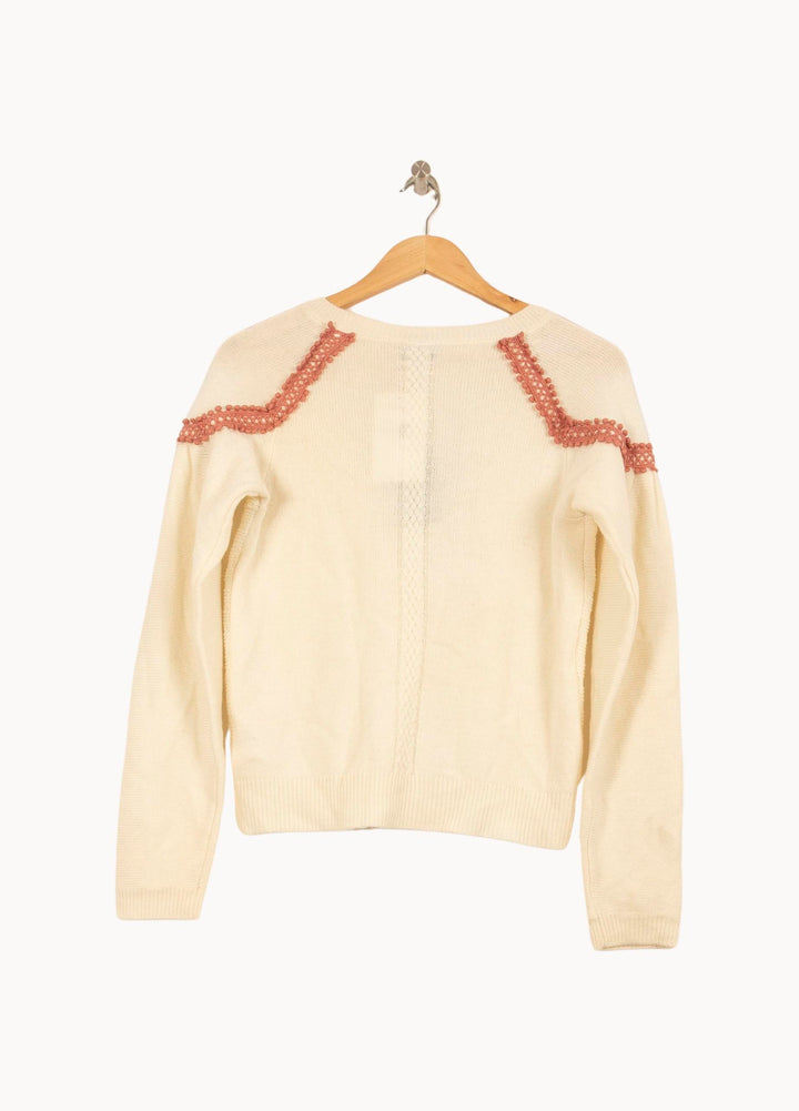 Pull Beige et Rose - Taille S/36 de la marque Bérénice | PARAD63681 - Vendu par Paradigme - Image 4