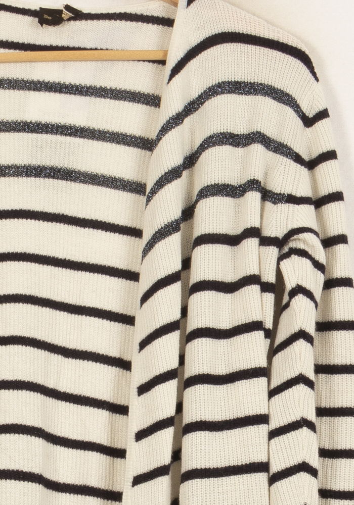 Cardigan Blanc et Noir - Taille S/36 de la marque Bérénice | PARAD63686 - Vendu par Paradigme - Image 3
