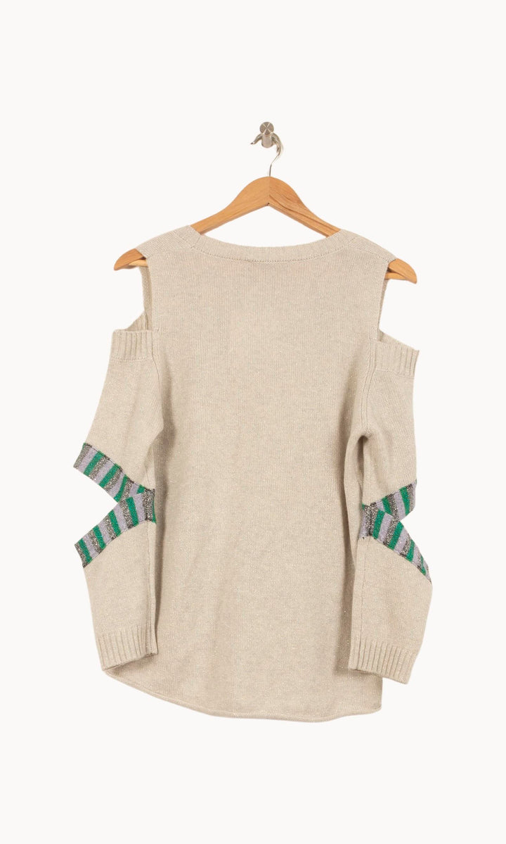 Pull Gris et Vert - Taille S/36 de la marque Bérénice | PARAD63693 - Vendu par Paradigme - Image 4