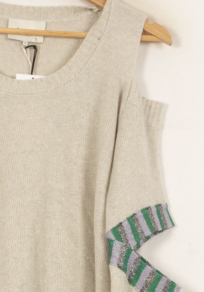 Pull Gris et Vert - Taille S/36 de la marque Bérénice | PARAD63693 - Vendu par Paradigme - Image 3