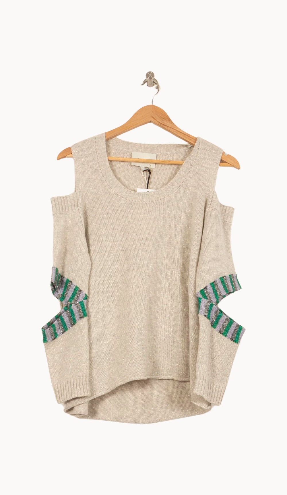 Pull Gris et Vert - Taille S/36 de la marque Bérénice | PARAD63693 - Vendu par Paradigme - Image 2