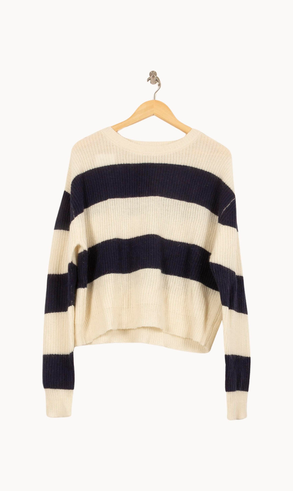 Pull Rayé Blanc et Bleu Marine - Taille S/36 de la marque Bérénice | PARAD63696 - Vendu par Paradigme - Image 2