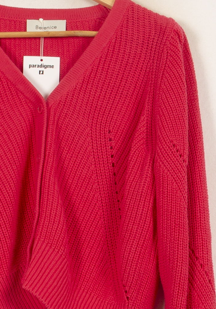 Cardigan Rouge - Taille S/36 de la marque Bérénice | PARAD63698 - Vendu par Paradigme - Image 3