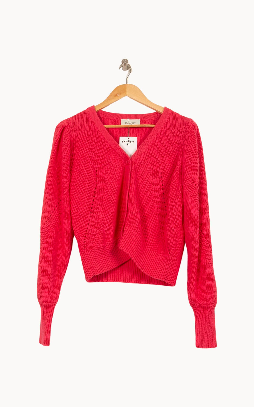 Cardigan Rouge - Taille S/36 de la marque Bérénice | PARAD63698 - Vendu par Paradigme - Image 2