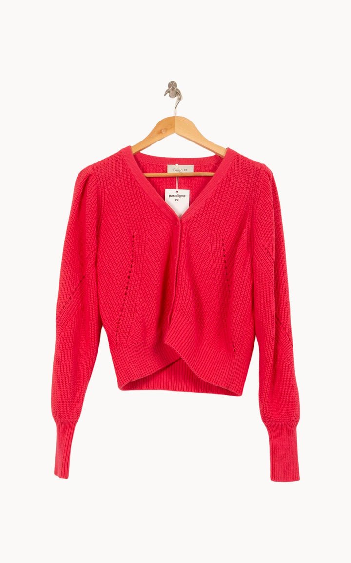 Cardigan Rouge - Taille S/36 de la marque Bérénice | PARAD63698 - Vendu par Paradigme - Image 2