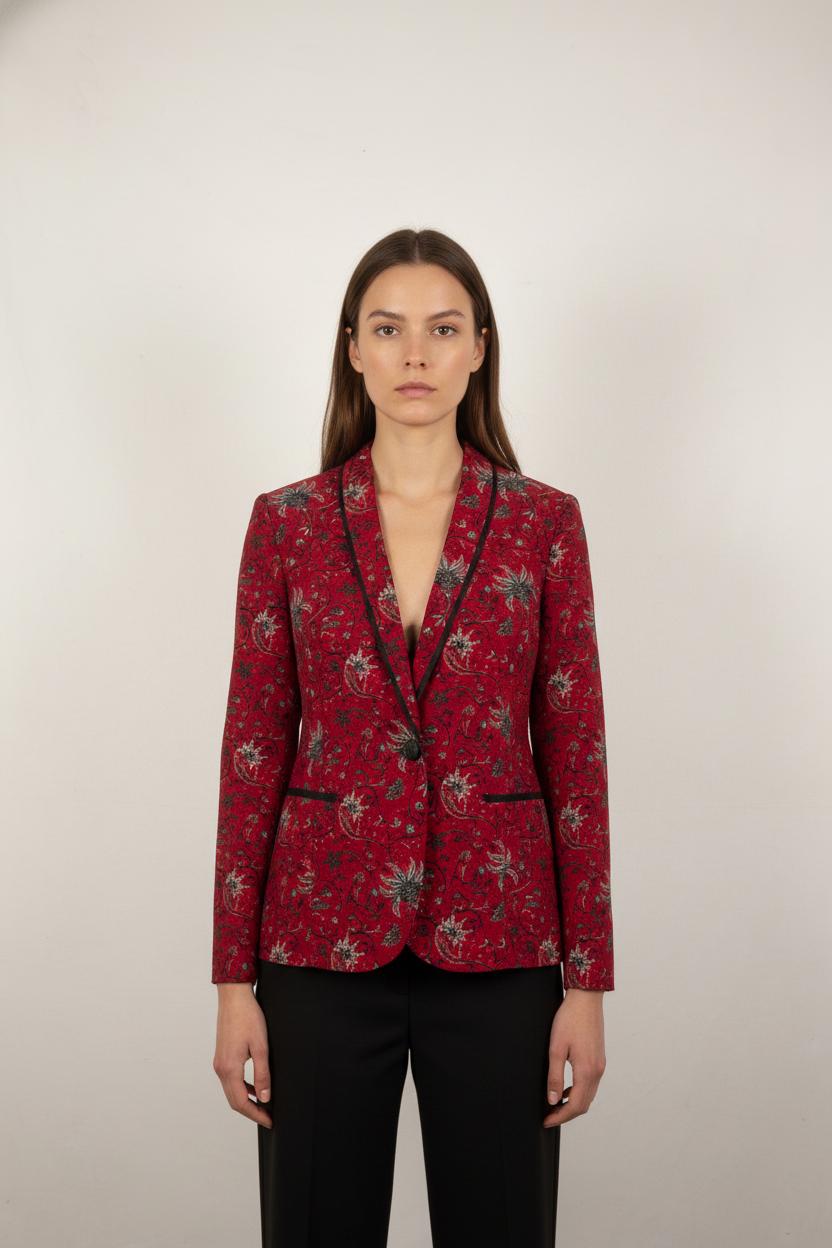 Blazer Rouge et Noir - Taille S/36