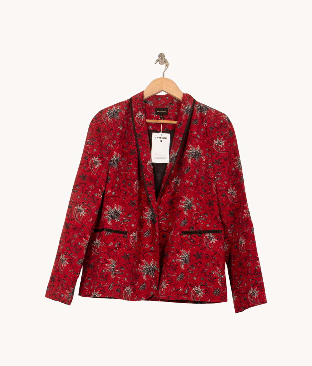 Blazer Rouge et Noir - Taille S/36 de la marque Bérénice | PARAD63705 - Vendu par Paradigme - Image 2