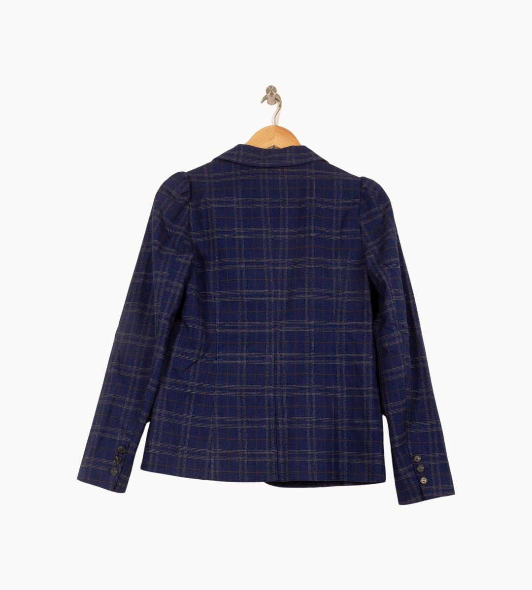 Blazer Bleu à Carreaux - Taille S/36 de la marque Bérénice | PARAD63708 - Vendu par Paradigme - Image 4
