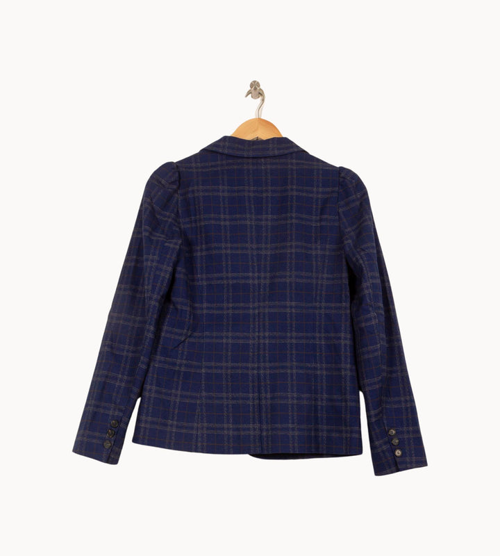 Blazer Bleu à Carreaux - Taille S/36 de la marque Bérénice | PARAD63708 - Vendu par Paradigme - Image 4